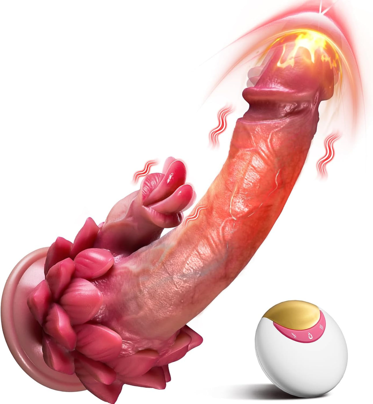 Textured warming personal device with its remote control